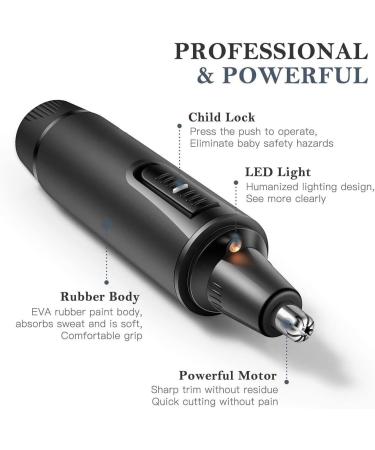 Waterproof Nose Hair Trimmer & Ear Clipper - Cordless Child Lock Easy Clean Wet/Dry Trimming Tool - Buy Online on GoSupps.com