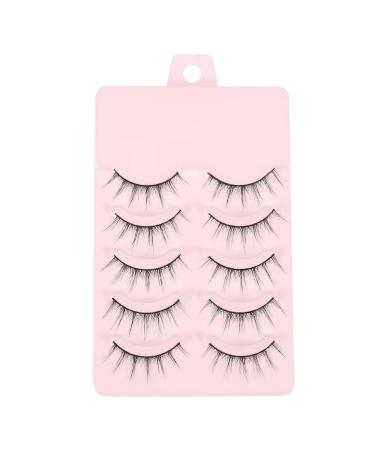 minkissy 5 Pairs Eyelash Natural False Lashes Lashes Soft Light Fake Lash Makeup Lash Reusable Lashes 3d Affect Lashes Multi-layer Lashes Adhesive Fiber 5d Make up