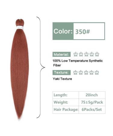 YDDM Pre-Stretched Braiding Hair Extensions 20 Inch - 6 Packs Jumbo Braids Kunsthaar for Braid Extensions (350#) - Buy Online on GoSupps.com