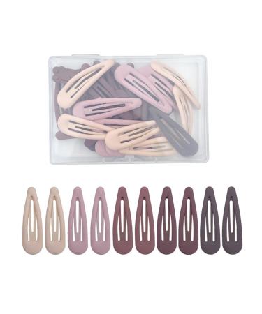 30 pieces of hair hair clips girl children matte hair clips little hair clips with box for girls children cute hair accessories with push buttons for fine thick hair multi -colored