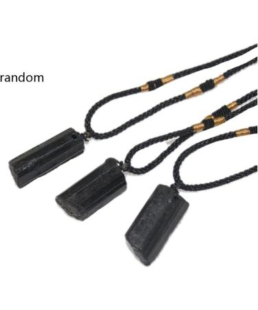 Minerals Stones Natural Crystal Black Tourmaline Stone Pendant Necklace Fashion Jewelry Crystal Stones Decoration ERTEYIN - Buy Online on GoSupps.com