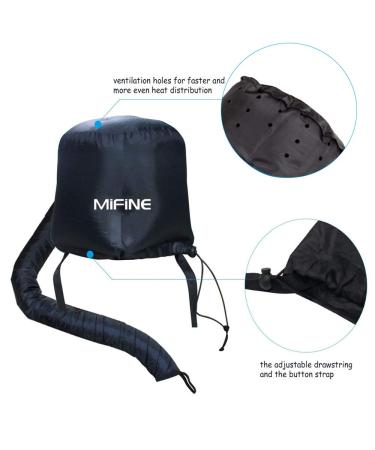 Adjustable Extra Large Bonnet Hood Hair Dryer Attachment | Stretchable Grip & Extended Hose Length | Hand Held Hair Dryer Accessory (Black) - Buy Online on GoSupps.com
