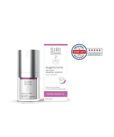 SIRIDERMA Basic Eye Cream | Fragrance-Free Vegan Formula with Hyaluronic Acid | 15 ml for Stressed & Sensitive Skin - International Shipping Available - Buy Online on GoSupps.com