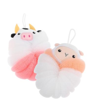 FOMIYES 2pcs Bath Bouquet Bathing Skin Scrubber Shower Scrubber for Body Shower Loofah for Body Exfoliating Bathing Balls Skin Cleaning Scrubber Loofah Bath Sponge Cleaning Supplies