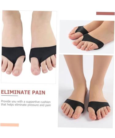 FRCOLOR 2pcs Hallux Sleeve Foot Pads - Silicone Metatarsal Cushions & Forefoot Support for Pain Relief - Black - Perfect for Women - Buy Online on GoSupps.com