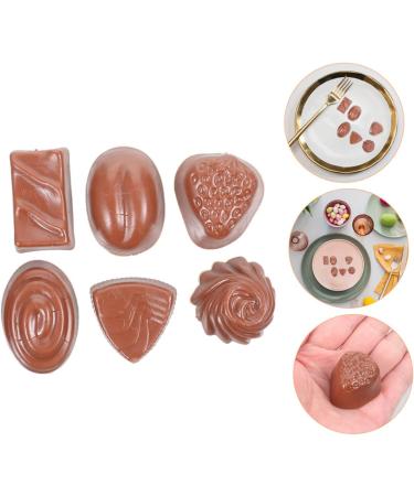 FAVOMOTO 12 Pcs Simulation Chocolate Realistic Artificial Dessert Chocolate Replica Fake Cake Candy in Bulk Cake Decor Educational Chocolate Model Desktop Children Toy 3d Pvc Window Biscuit 3.9X2.8X1.8CMx2pcs 1 - Buy Online on GoSupps.com