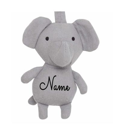 Pacifier strap personalized with name Pacifier holder made of fabric elephant