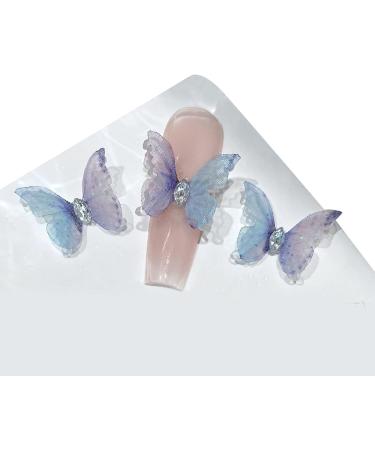 3PCS 3D Small Butterfly Nail Nail Decor DIY Embellishments Nails Art Decoration Suitable For Various Crafts & Silver Nail H1456 - Buy Online on GoSupps.com