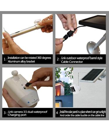 3 Pack Solar Panel Charger for Ring Camera - White | Compatible with Spotlight Cam & Stick Up Cam - Buy Online on GoSupps.com