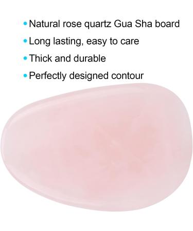 Premium Rose Quartz Gua Sha Tool - Travel-Friendly Face Scraping Massage Tool for Radiant Skin - Buy Online on GoSupps.com