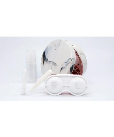 Portable Cute Rose Gold Contact Lens Case with Mirror for Travel - Buy Online on GoSupps.com