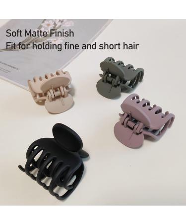 Venhay Small Double Row Hair Claw Clips - 9 Pack | Unbreakable Bendable Teeth Claw Clip for Thin Hair | Medium Matte Neutral Non-slip Design - Buy Online on GoSupps.com