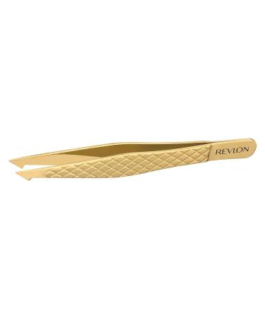 Revlon Gold Series Titanium Coated Tweezer - Slant and Point Tip for Maximum Durability - Buy Online on GoSupps.com
