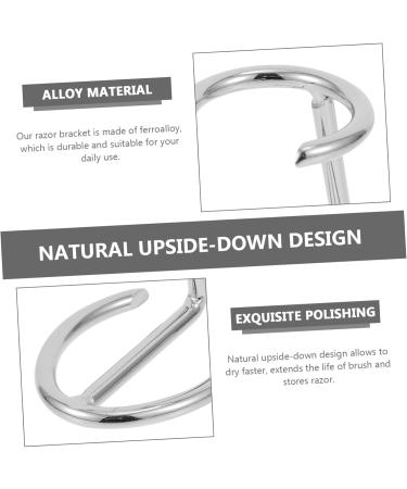 Beaupretty Razor Holder - Stainless Steel Safety Razor Stand & Organizer Tool - Perfect for Bathroom - 7x5.5x4.5cm Silver - Buy Online on GoSupps.com