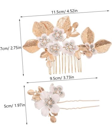PAMINGONO 1 Set Leaves and Flowers Hair Comb Headpiece for Wedding Decoration Flower Hair Pin Hair Combs for Women Accessories Flower Clips for Hair Flower Headpieces for Women - Buy Online on GoSupps.com