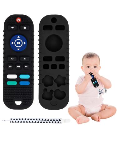 Funsland Teething Toys for Babies 6-12 Months  Baby Teether Toy TV Remote Control Shape Silicone Toddler Baby Toy