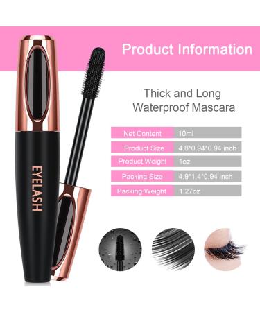 2 Pack 4D Silk Fiber Lash Mascara - Long Lasting & Waterproof Lengthening Formula for Exquisitely Full Eyelashes | Smudge-Proof All Day - Buy Online on GoSupps.com