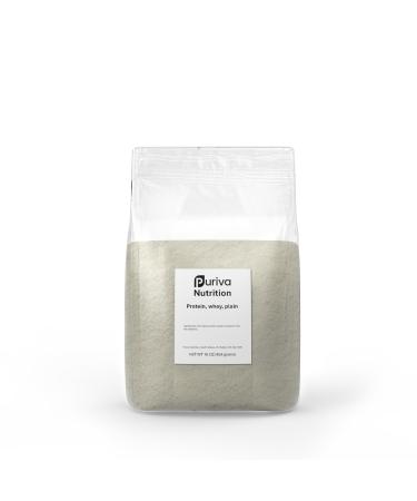 Puriva Nutrition Protein Powder Whey Protein Isolate Plain 1 Pound