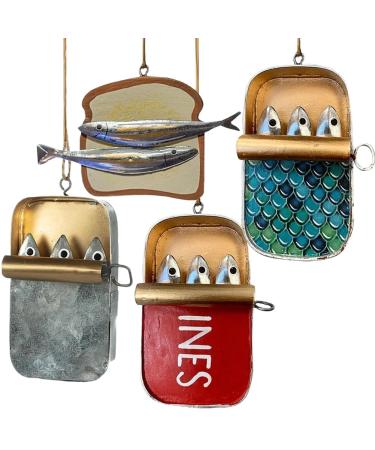 Pomojonbi Tin Sardines Fish Decoration Mini Tin of Sardines Decoration Charming Little Tin of Sardines