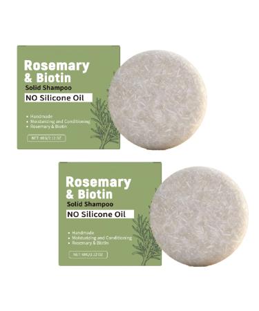 Hengxuan Natural Rosemary Shampoo Bar - Solid Shampoo with Biotin for Hair Growth and Strengthening Deep Cleansing and Moisturizing for All Hair Types Free from