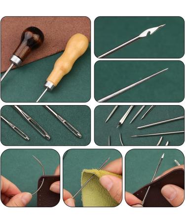Upholstery Repair Sewing Kit  Heavy Duty Sewing Kit with Leather Sewing Needles  Curved Needles  Upholstery Thread  Sewing Awl  Seam Ripper  Leather Sewing Kit for Tent  Sofa  Canvas  Shoes  Carpet - Buy Online on GoSupps.com