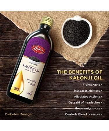 Zaika Black Seed Oil 150ml (0.33lb) Organic Kalonji Oil - Cold Pressed Black Cumin Seed Oil - Buy Online on GoSupps.com