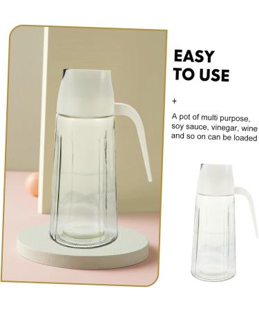 Ciieeo Glass Oiler Ketchup Dispenser Condiment Container Salad Dressing Dispenser Oil Dispenser Bottle for Kitchen Vinegar Glass Bottle Sauce Cruet Bottle Pp Accessories Automatic White 11X8.5X20.5CM White - Buy Online on GoSupps.com