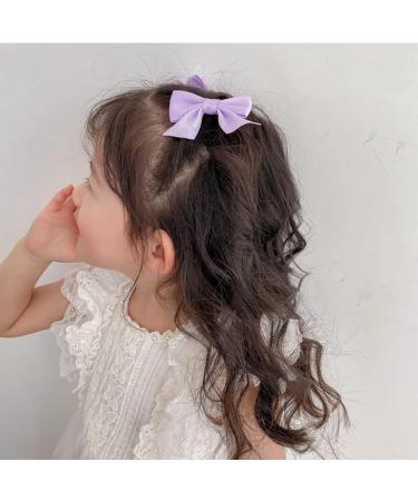 2pcs Hair Bows Alligator Clips Barrettes Alligator Hair Clips Hair Accessories Bowknot Barrette Small Non-slip Bow Hair Clips Fashion Cute Ponytail Barrettes for Teens Wear Clips (Purple) 6 - Buy Online on GoSupps.com