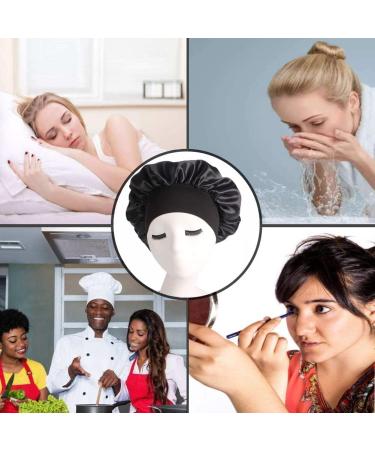 Silk Hair Bonnet for Women - Night Sleep Cap for Black & Curly Hair | Elastic Silk Head Cover - Buy Online on GoSupps.com