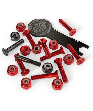INDEPENDENT Skateboard Hardware 1" Phillips Red/Black Mounting Bolts with Tool - Buy Online on GoSupps.com