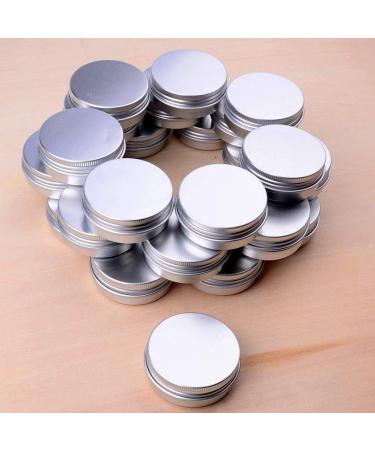 24er Aluminum Empty Jars - 60ml Round Cosmetic Cans for Lip Balm Cream & Nail Art - Small Storage Kit with Screw Cover - Buy Online on GoSupps.com