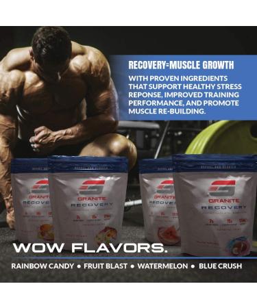 Granite Recovery Intra-Workout (Watermelon) for Max Performance & Muscle Growth | Enhanced Recovery & Stress Relief | Essential Amino Acids + Cluster Dextrin + Sensoril | Gluten & Soy Free | Made in USA - Buy Online on GoSupps.com