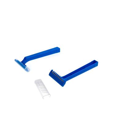 Romed Disposable Razors - Single-Edged Blue Non-Sterile 100 Pieces | International Shipping Available - Buy Online on GoSupps.com