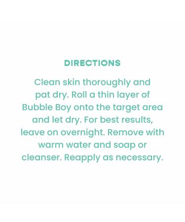 Bubble Boy Pimple Roll On | Effective Acne Spot Remedy & Face Breakout Relief | Deep Cleanser & Pore Tightener - Buy Online on GoSupps.com