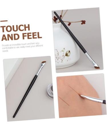 Outanaya 2pcs Eyebrow Brush Thin Eyeliner Brush Cosmetic Blending Brush Angled Eyeliner Brush Wood - Buy Online on GoSupps.com