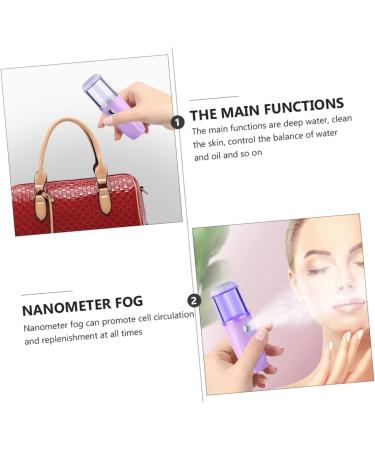 SOESFOUFU 1pc Hydrating Instrument Nano Mist Sprayer Face Sprayer Moisturizing Mister Nano Steamer Abs Purple - Buy Online on GoSupps.com