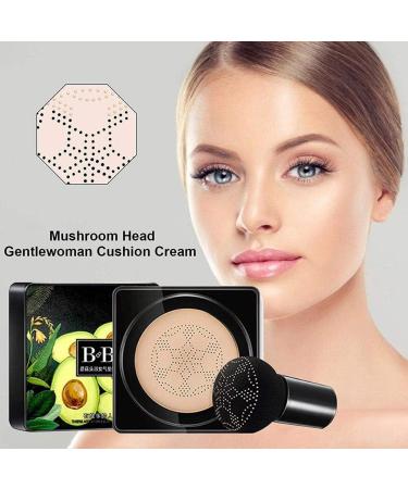 Foundation Mushroom Head Air Cushion BB Cream Concealer Lasting Nude Makeup Moisturizing Brightening Pigment BB Liquid Foundation Air Cushion BB Cream Full Coverage for Flawless Makeup Even Skin Tone - Buy Online on GoSupps.com