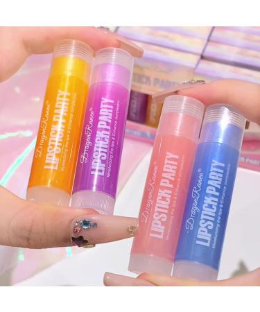 4 Pcs Shimmer Tinted Lip Balm Set Hydrating Color changing Lipstick Moisturizing Tinted Lip Gloss Long Lasting Nutritious Balm Gift Set - Buy Online on GoSupps.com