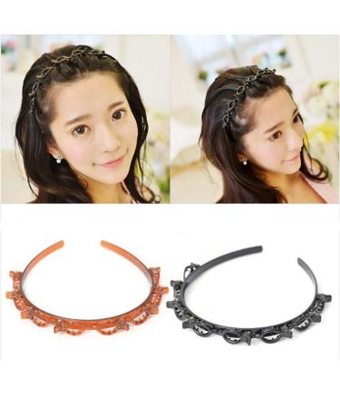 Shop Hroijsl Double Bang Hairstyle Hair Bands with Clips | Hairpin Headgear & Cracking Clips for Women & Girls (2pc) - Buy Online on GoSupps.com