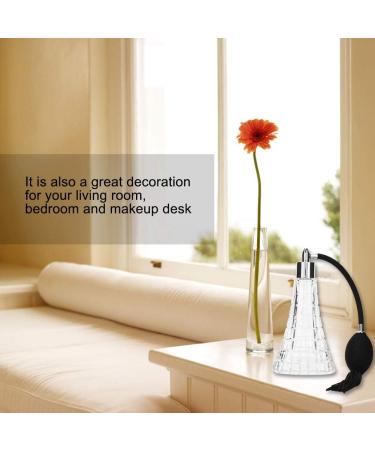 Glass Refillable Vintage Perfume Bottle 75ml Vintage Glass Perfume Bottle Elegant Black Sprayer Tassel for Travel and Home Use - Buy Online on GoSupps.com