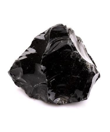 Natural Crystal Rough Natural Rough Black Obsidian Raw Rock Stone Crystal Ornaments (Size : 600-650g)