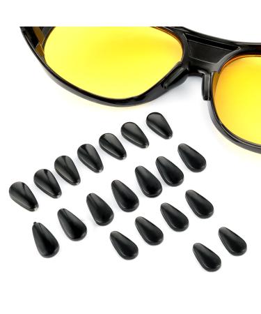 Bewudy glasses pads 10 pairs of self-adhesive anti-slip glasses pads with airbag glasses repair set 3mm thickness for glasses sunglasses reading glasses (black) - Buy Online on GoSupps.com