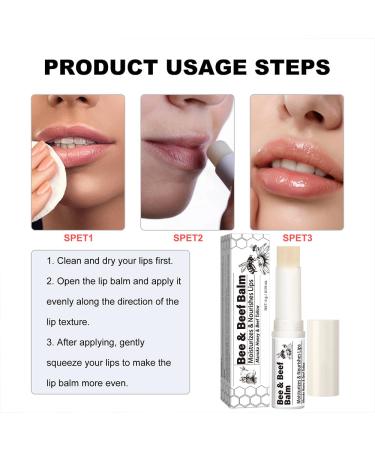 Lip Lightening for Dark Lips Beef Tallow Lip Balm Suitable for Smokers Chapped Lips Sensitive Skin Long-Lasting Moisturizing (1 pcs beef tallow lip balm) - Buy Online on GoSupps.com