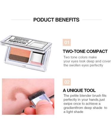1PC Lazy Eyeshadow Long Lasting Waterproof Eyeshadow Two-tone Glitter Gradient Eye Shadow Palette Easy Quick Makeup Eyeshadow Set With Brush(02#) - Buy Online on GoSupps.com
