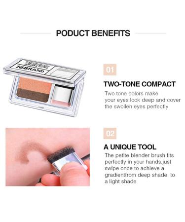Lazy Eyeshadow Two-Tone Glitter Palette | Waterproof & Long Lasting | Easy Makeup Set with Brush - Buy Online on GoSupps.com
