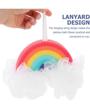 Rainbow Shaped Cloud Bath Ball Baby Scrubber - Portable Body Sponge for Infants | International Shipping Available - Buy Online on GoSupps.com
