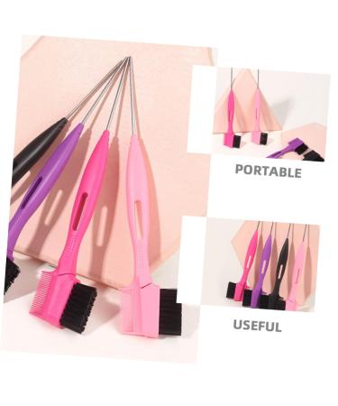 MAGICLULU Steel Needle Eyebrow Brush Set - Portable Eyebrow Comb & Hair Edge Brush for Women | Perfect for Travel & Precision Grooming - Buy Online on GoSupps.com