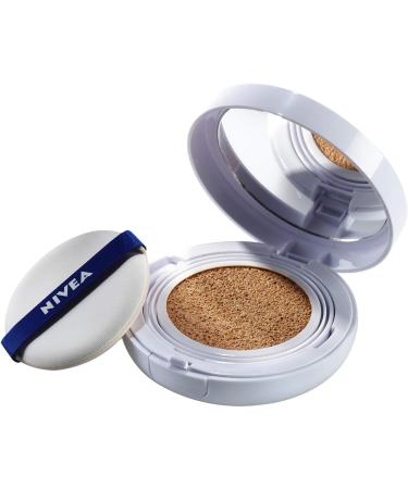 NIVEA Q10 Plus Cushion 3 in 1 Medium Shade (1 x 15ml) Anti-Aging Women's Face Care Foundation for All Skin Types Moisturizing Women's Makeup - Buy Online on GoSupps.com