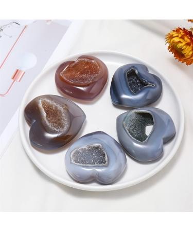Natural Crystal Rough Specimen Natural Colorful Crystal Stone Agate Crystal Cluster Heart Shape Crystal CaveStone Home Decoration Crafts DecorationStone Stone Mineral Specimen (Color : Random Color 4-5cm Random Color - Buy Online on GoSupps.com