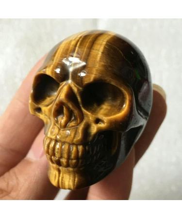 Natural Crystal Rough Natural Magic Natural Tiger Eye Stone Hand-Carved Skull Natural Tiger Eye Stone Mine Carved Home Decorative Art Collection (Size : 1PC) - Buy Online on GoSupps.com